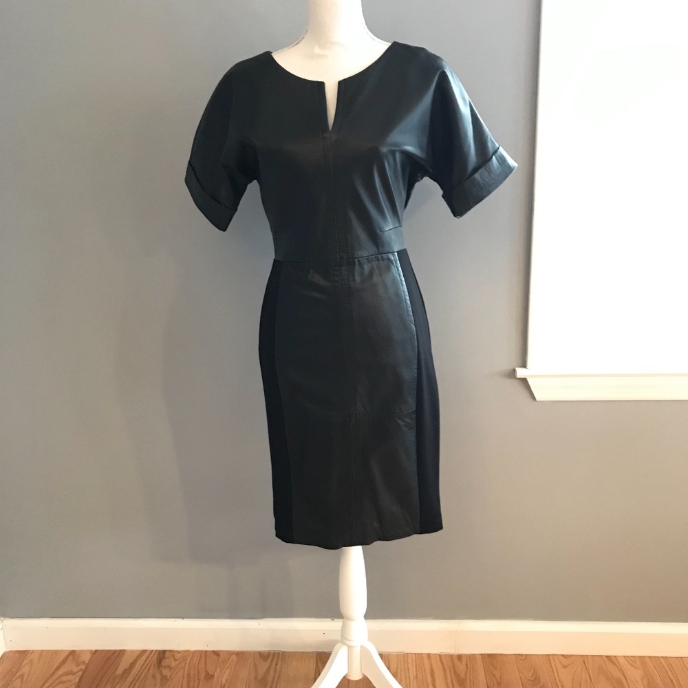 French Connection Black Genuine Leather Dress